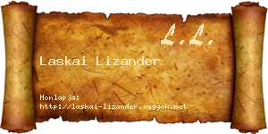 Laskai Lizander névjegykártya
